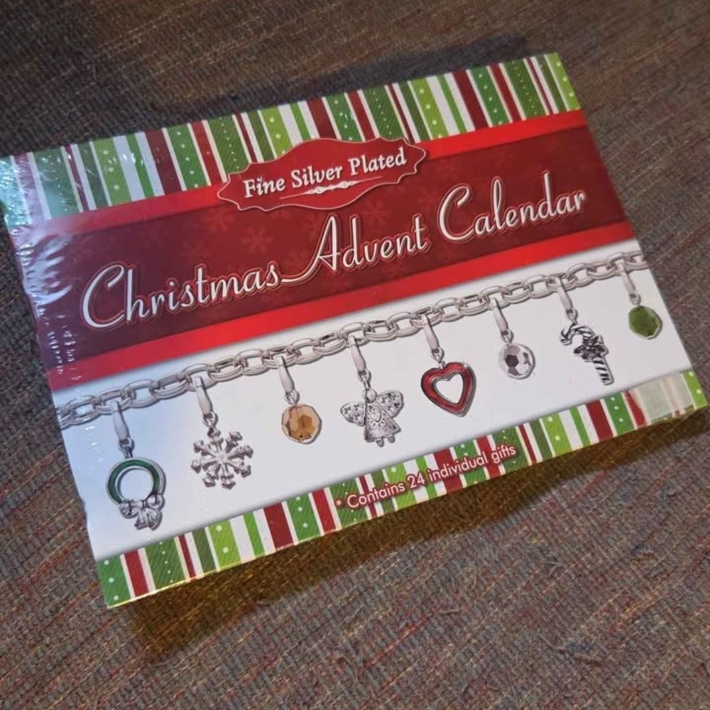 Christmas Advent Calendar with Silver Plated Charms